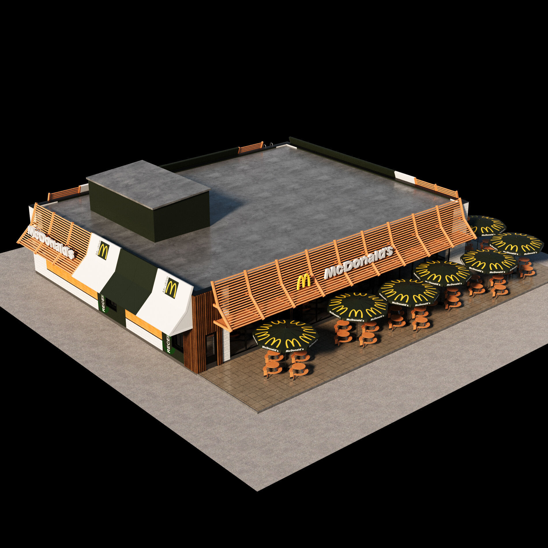McDonalds Restaurant 3D model_5