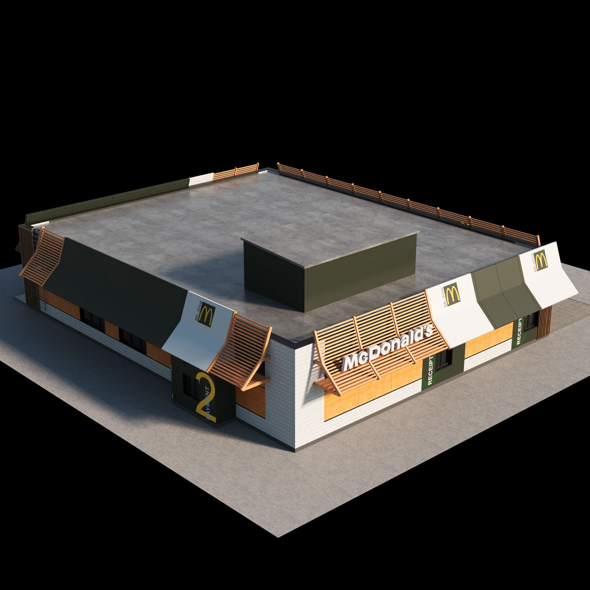 McDonalds Restaurant 3D model_11