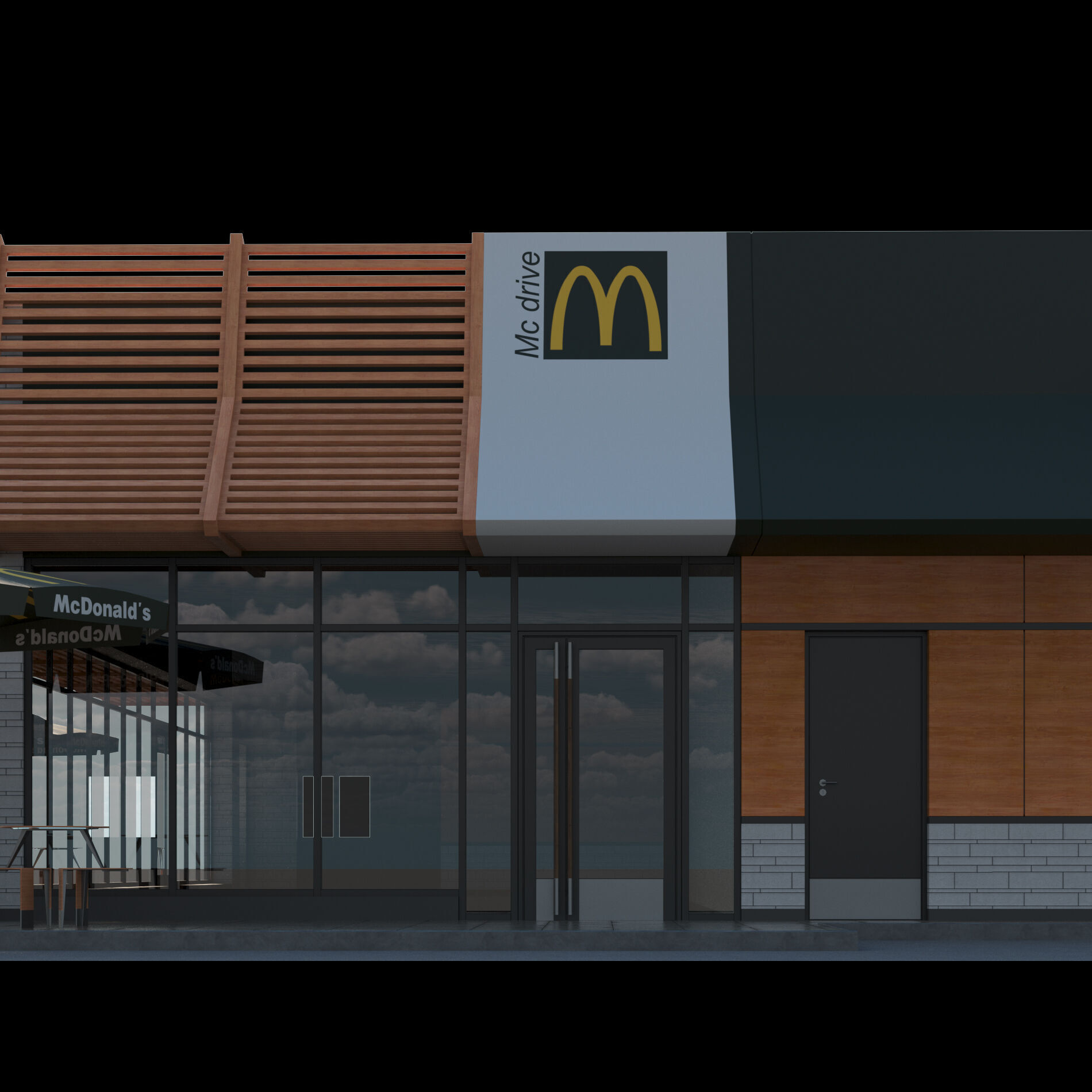 McDonalds Restaurant 3D model_25