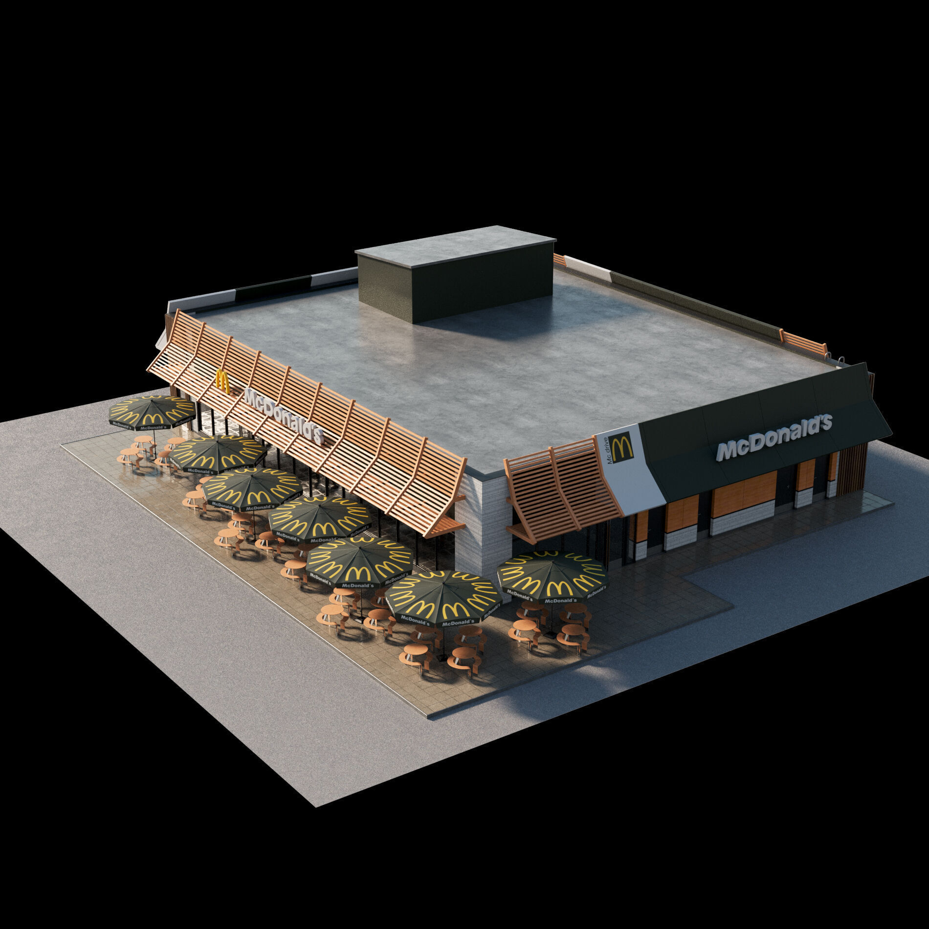 McDonalds Restaurant 3D model_7