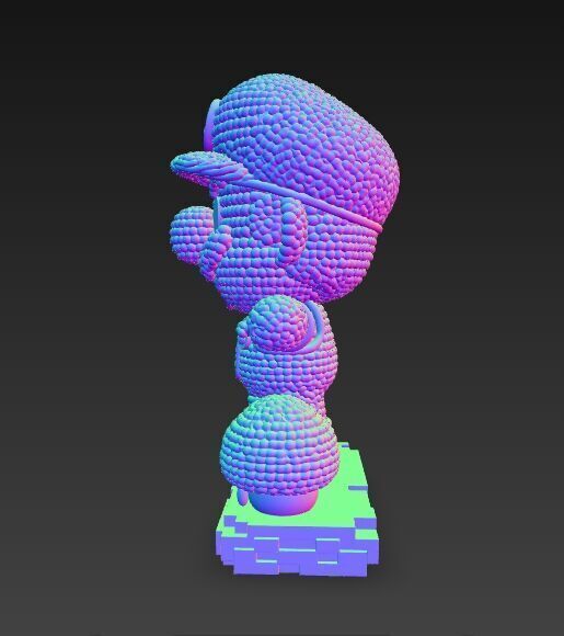 Mario Knit Figure 3D Print Model 3D model_7