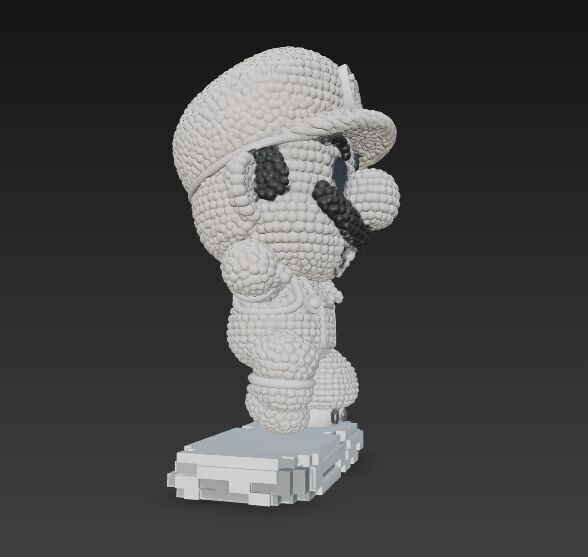 Mario Knit Figure 3D Print Model 3D model_11