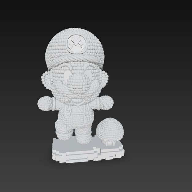 Mario Knit Figure 3D Print Model 3D model_20