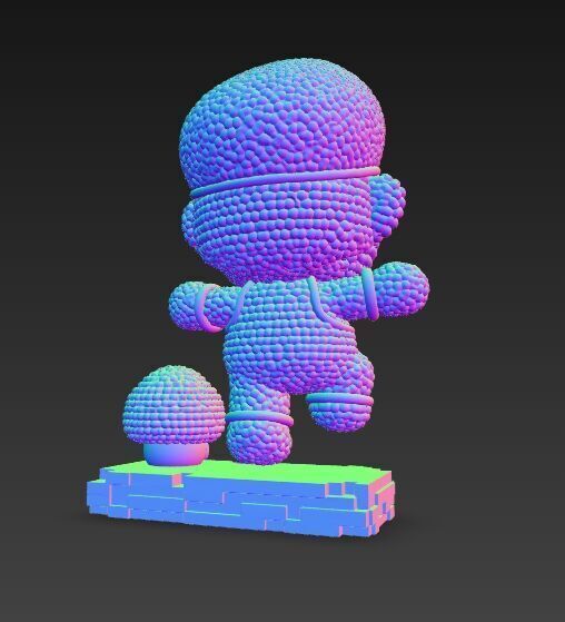 Mario Knit Figure 3D Print Model 3D model_5