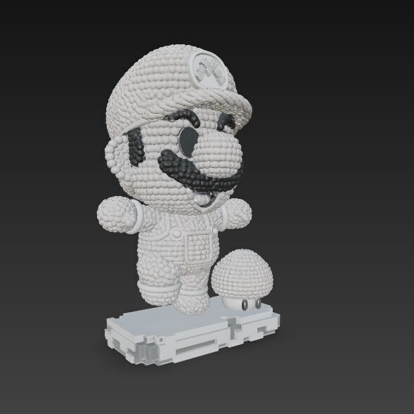 Mario Knit Figure 3D Print Model 3D model_13