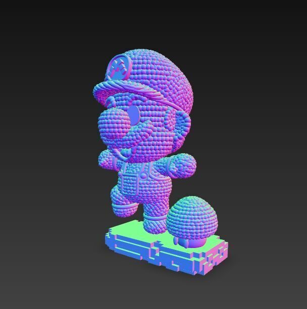 Mario Knit Figure 3D Print Model 3D model_8