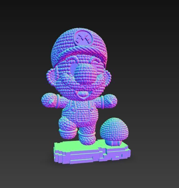 Mario Knit Figure 3D Print Model 3D model_1