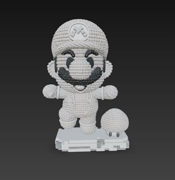 Mario Knit Figure 3D Print Model 3D model_10