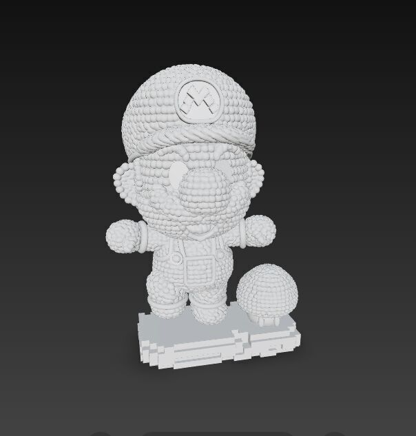 Mario Knit Figure 3D Print Model 3D model_24