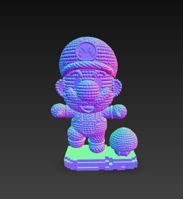 Mario Knit Figure 3D Print Model 3D model_9