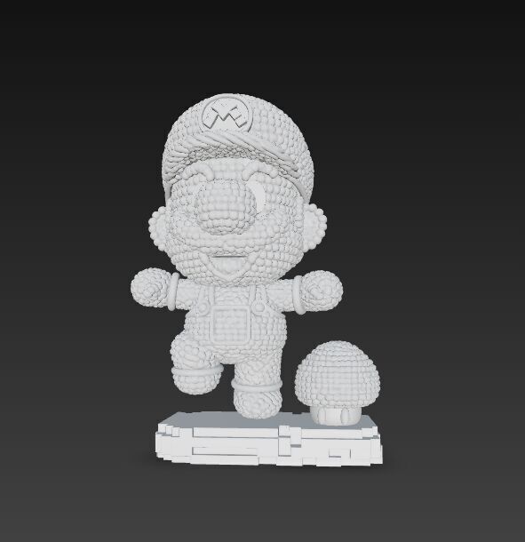 Mario Knit Figure 3D Print Model 3D model_23