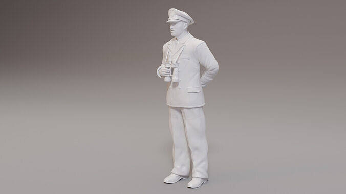 Kriegsmarine Bridge officers WWII 3D print model