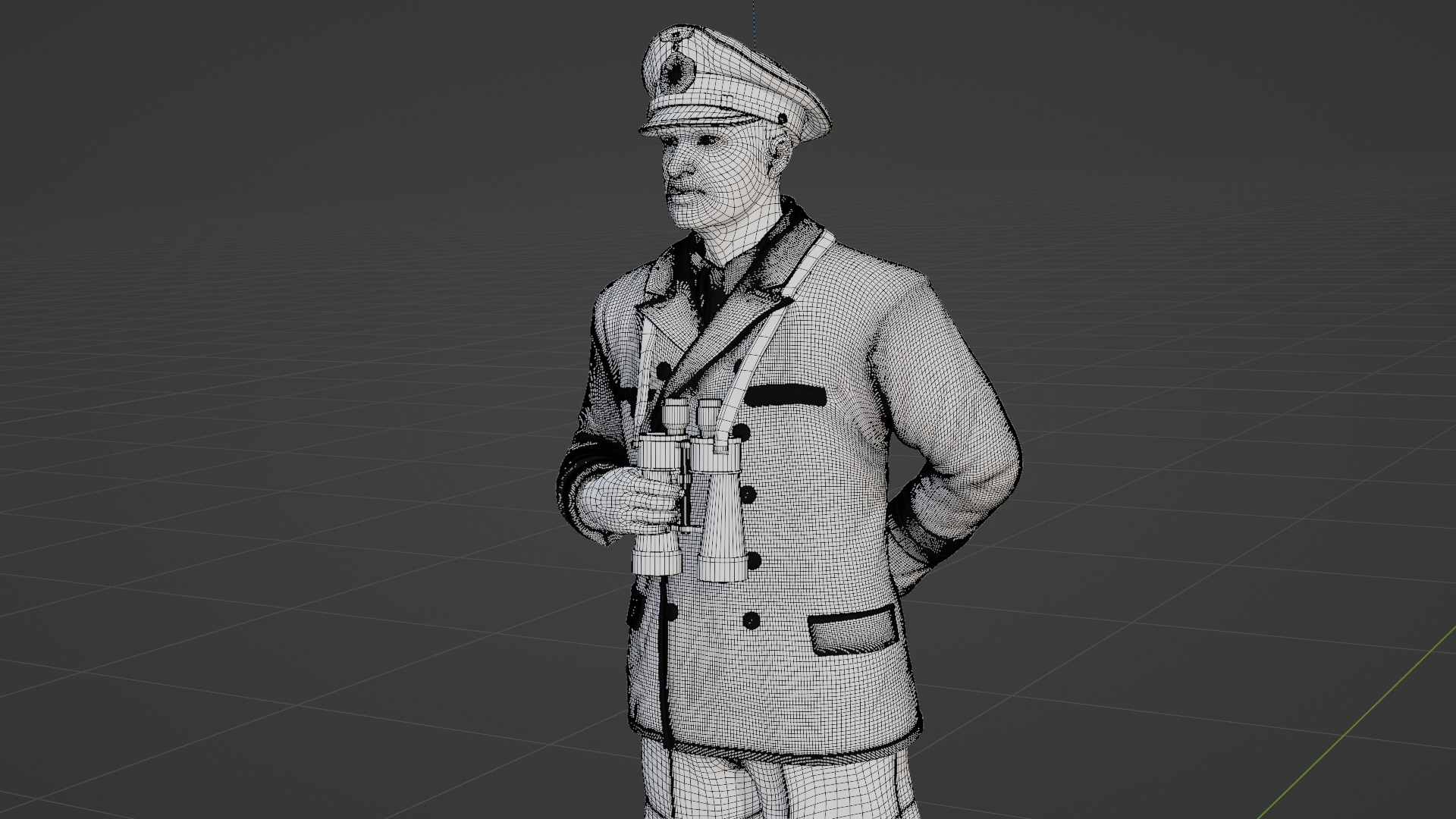 Kriegsmarine Bridge officers x 3WWII 3D print model_7