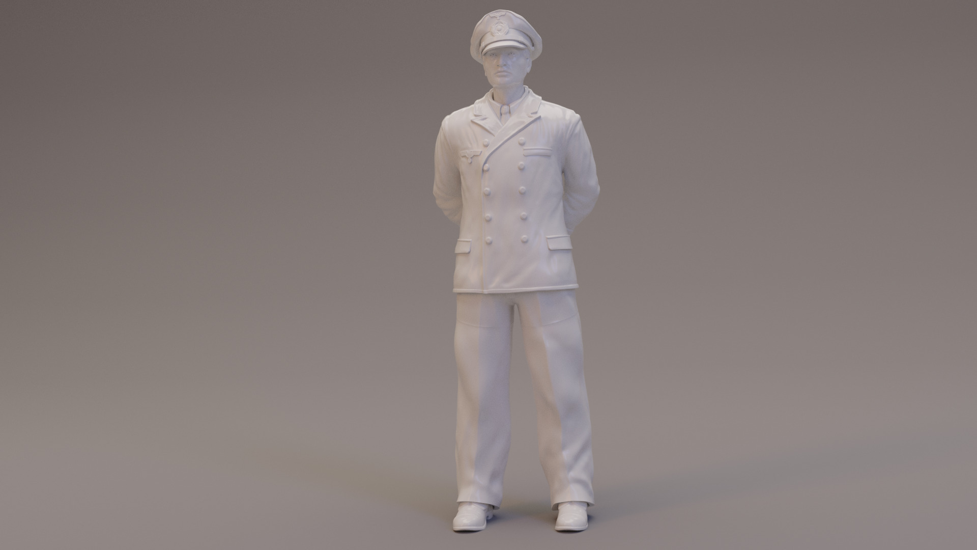 Kriegsmarine Bridge officers x 3WWII 3D print model_8