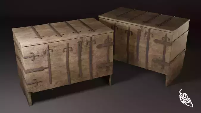 LOW POLY MEDIEVAL CHEST