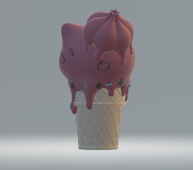 Fun ice cream collectible 3D print model_2