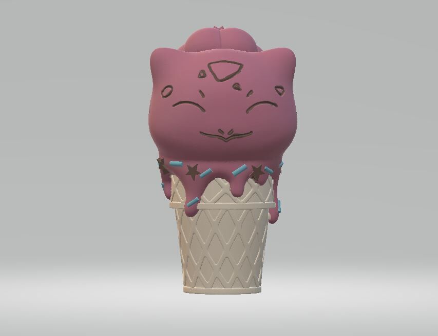 Fun ice cream collectible 3D print model_1