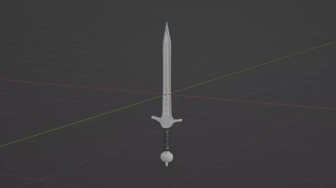 Medieval sword 3D model_0