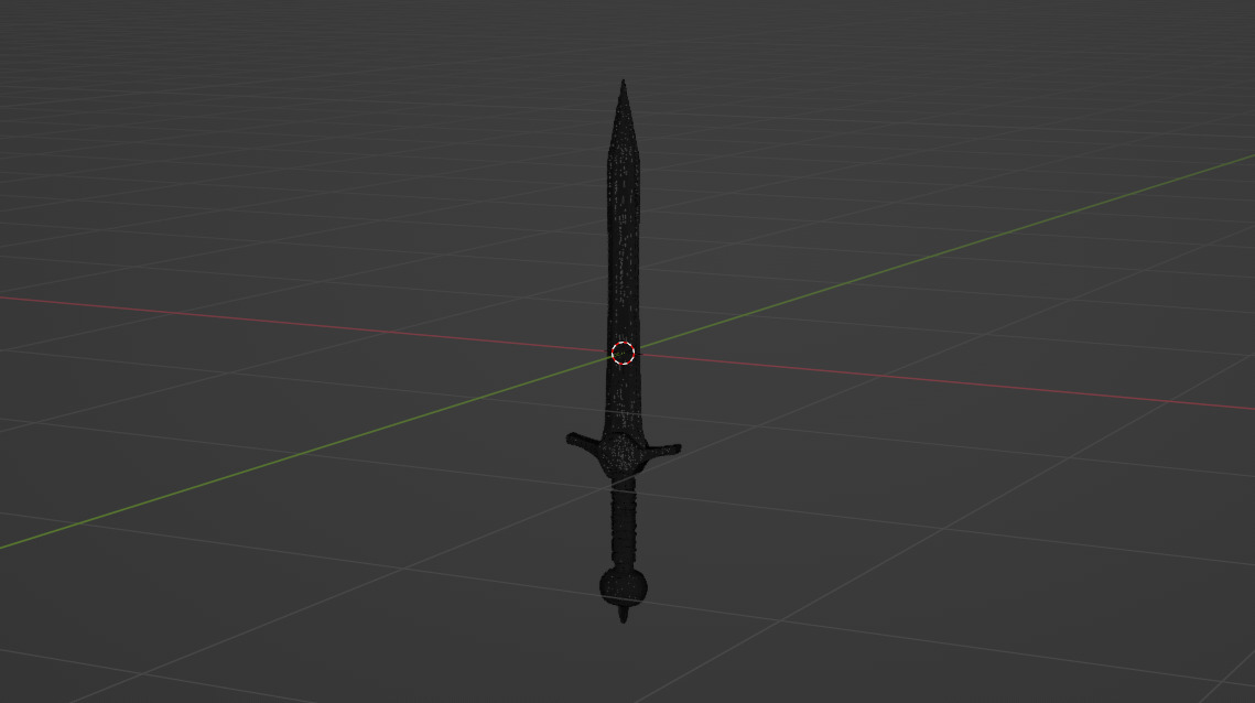 Medieval sword 3D model_1