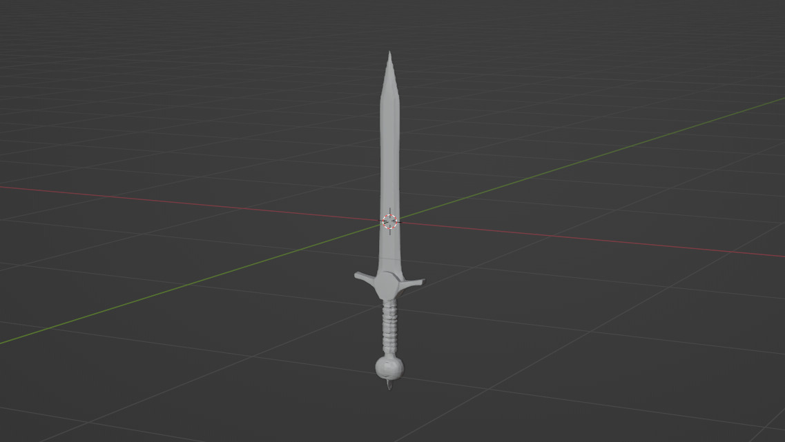 Medieval sword 3D model_3
