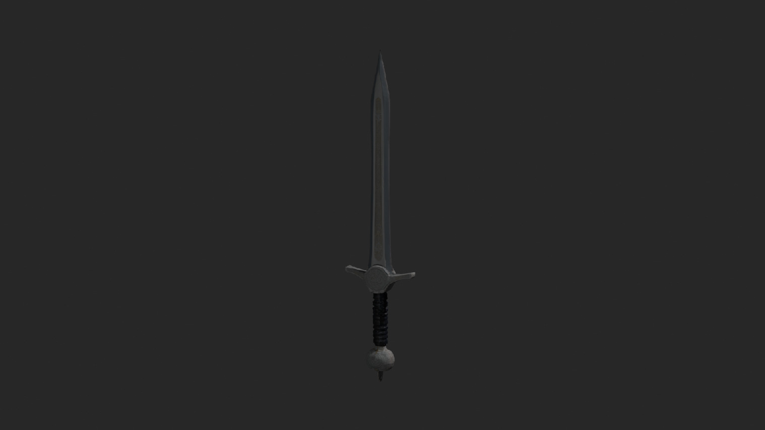 Medieval sword 3D model_2