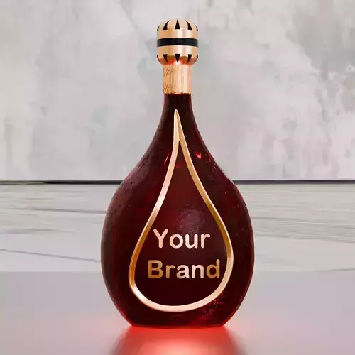 Luxury Wine Bottle Stylized Branding-Ready 3D Model