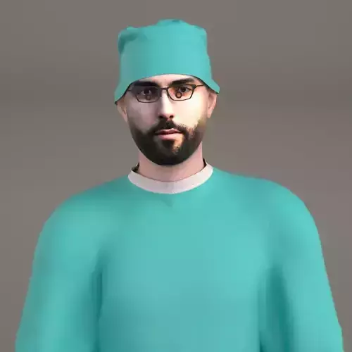 Middle Eastern Male Surgeon 3D model