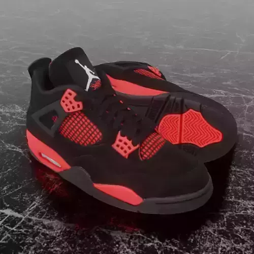 NIKE AIR JORDAN 4 RETRO RED THUNDER 3D SHOES