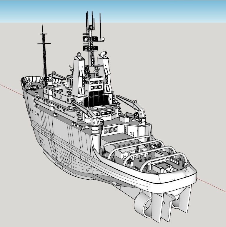 Remote Controlled Smit London Ocean Tug 3D print model 3D print model_4