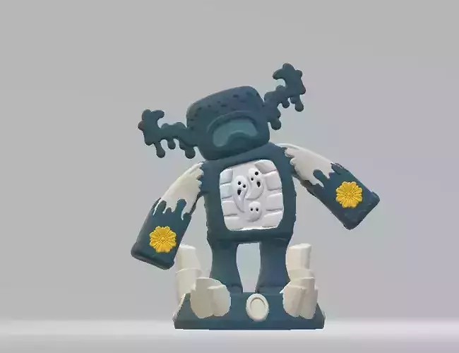 funky ghost fusion robot 3D print model