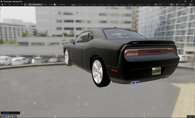 Car Dodge Challenger Low-poly 3D model