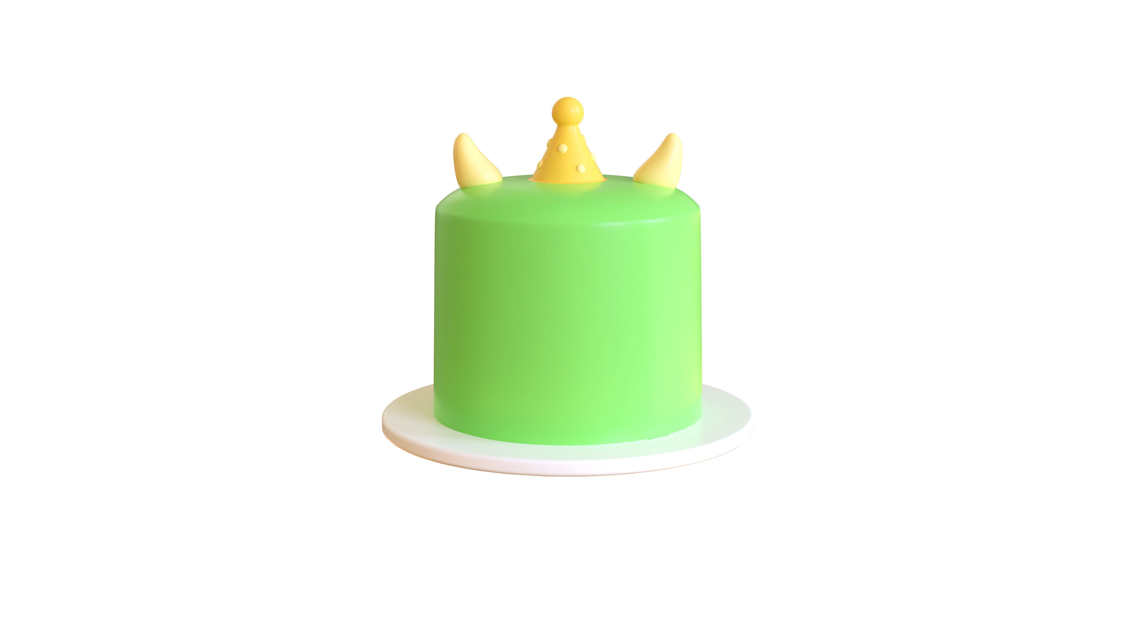 Low-Poly Birthday Cake 03 Low-poly 3D model_3