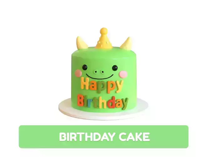 Low-Poly Birthday Cake 03 Low-poly 3D model