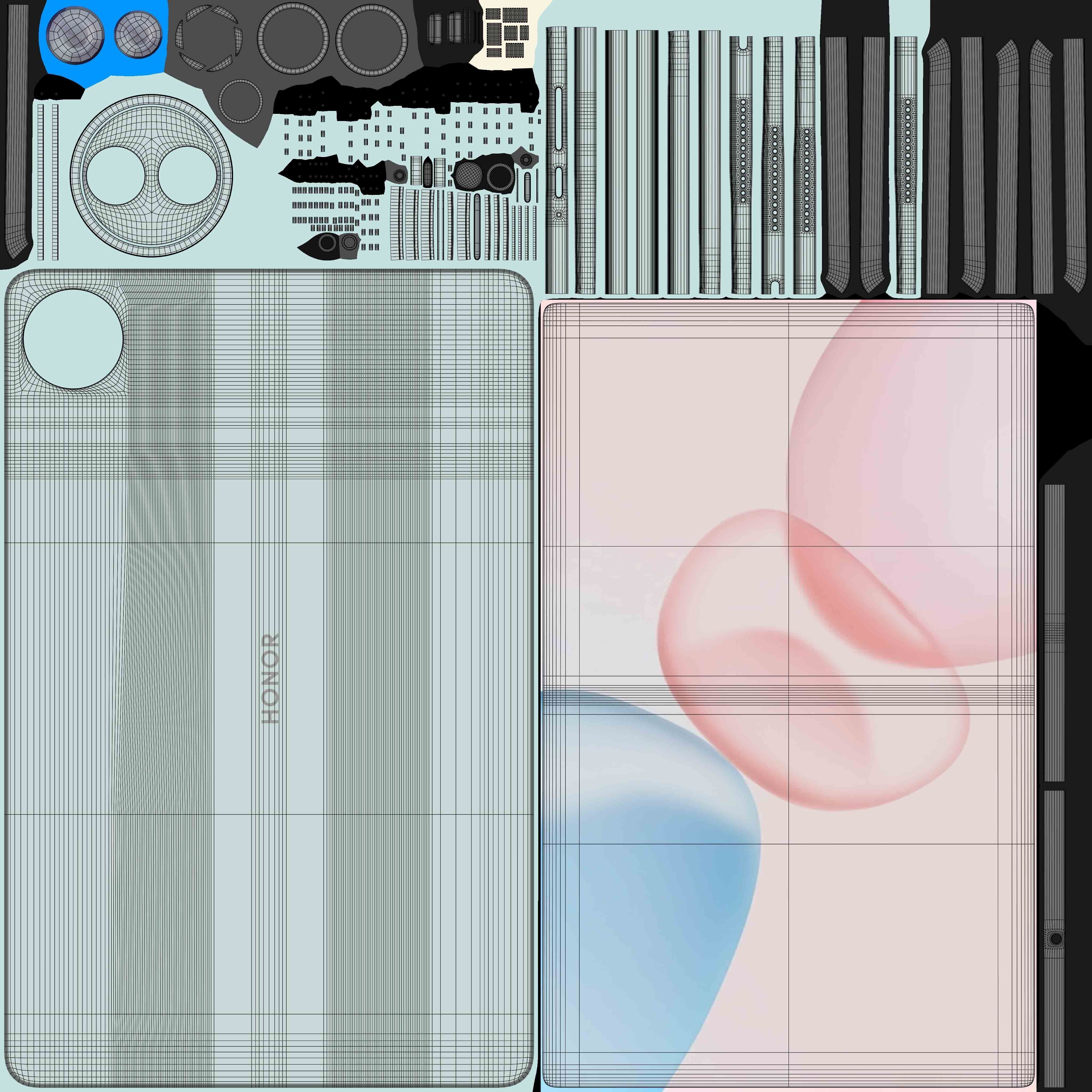 HONOR Pad 10 Cyan 3D model_11