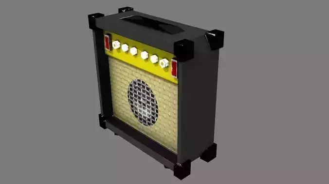 Baffle guitar amplifier Free low-poly 3D model
