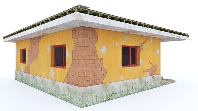 ABANDONED-OLD HOUSE Low-poly 3D model 2