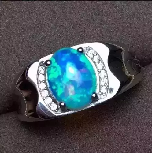 Opal men ring