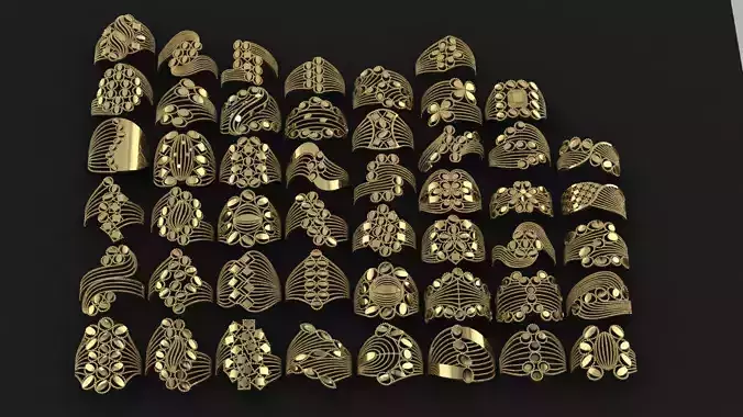 Arabian Rings  21 3D print model