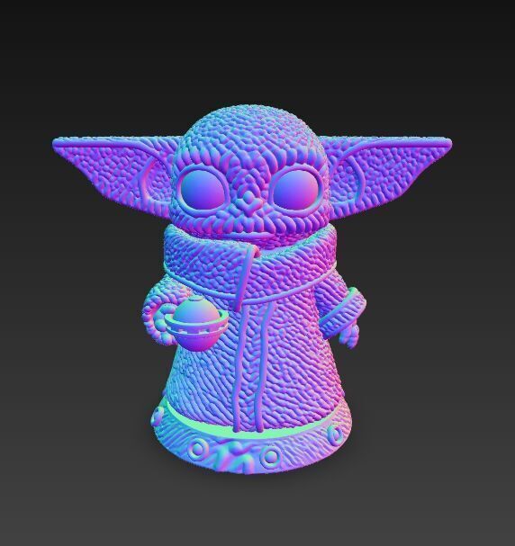 Grogu Knit Figure The Cutest Form of the Force 3D model_9
