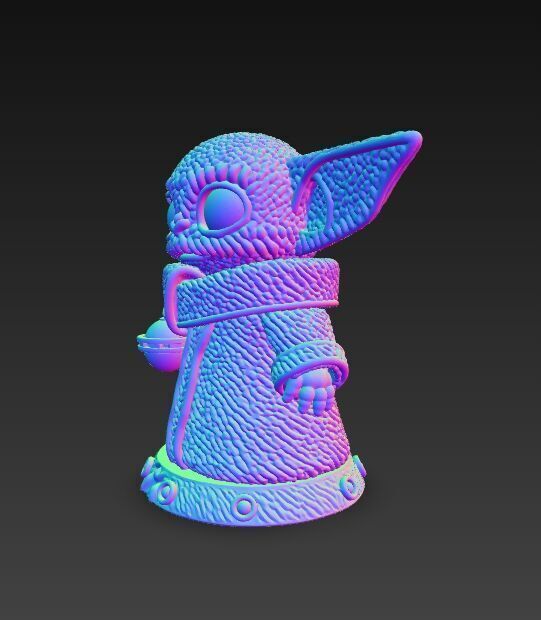 Grogu Knit Figure The Cutest Form of the Force 3D model_15