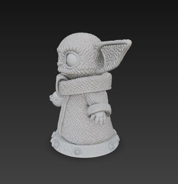 Grogu Knit Figure The Cutest Form of the Force 3D model_7
