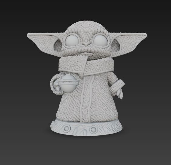 Grogu Knit Figure The Cutest Form of the Force 3D model_1