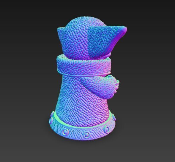 Grogu Knit Figure The Cutest Form of the Force 3D model_12