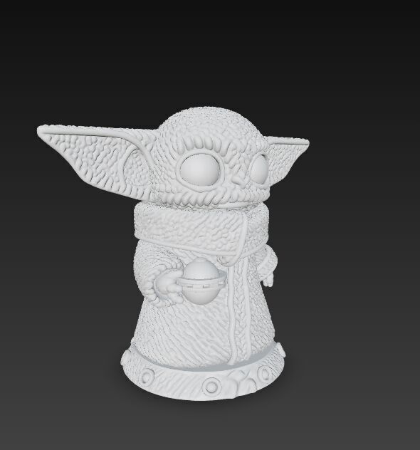 Grogu Knit Figure The Cutest Form of the Force 3D model_18