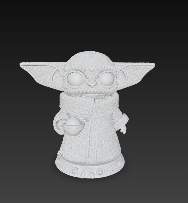 Grogu Knit Figure The Cutest Form of the Force 3D model_17