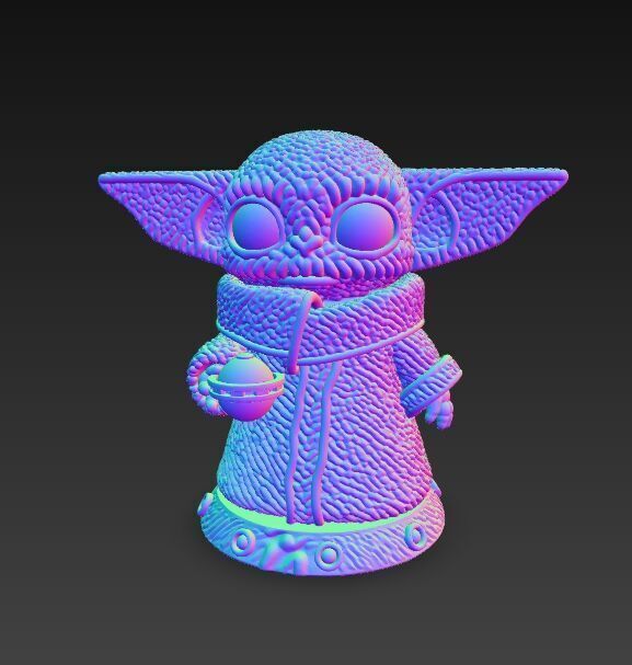 Grogu Knit Figure The Cutest Form of the Force 3D model_16