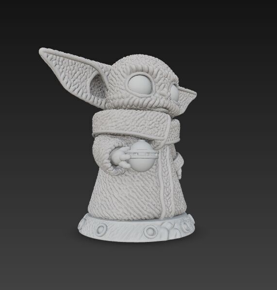 Grogu Knit Figure The Cutest Form of the Force 3D model_2