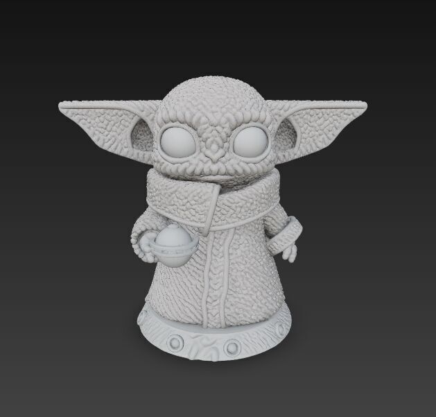 Grogu Knit Figure The Cutest Form of the Force 3D model_8
