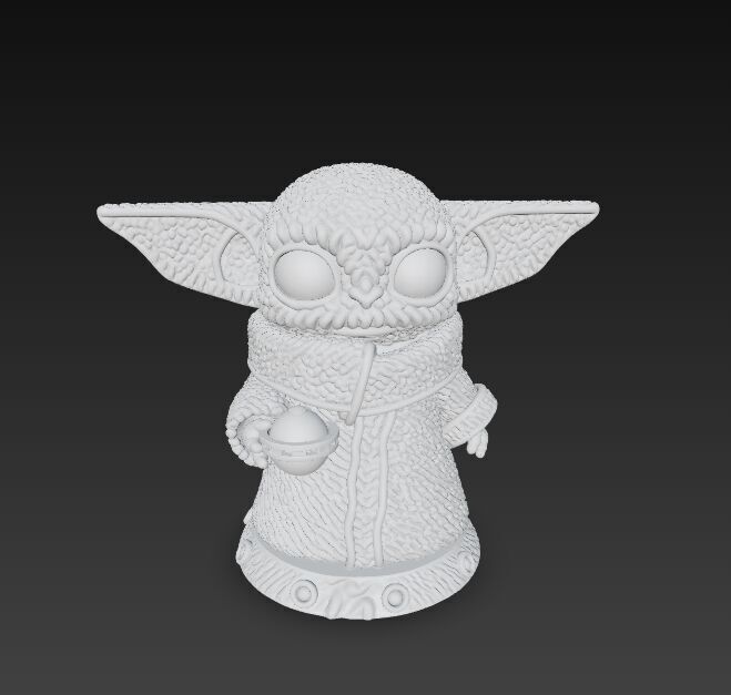 Grogu Knit Figure The Cutest Form of the Force 3D model_23