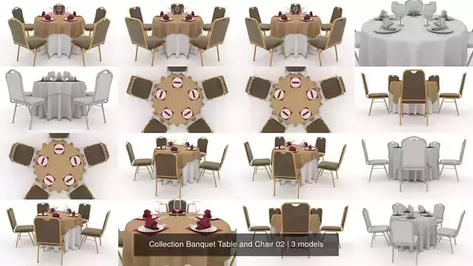 Collection Banquet Table and Chair 02